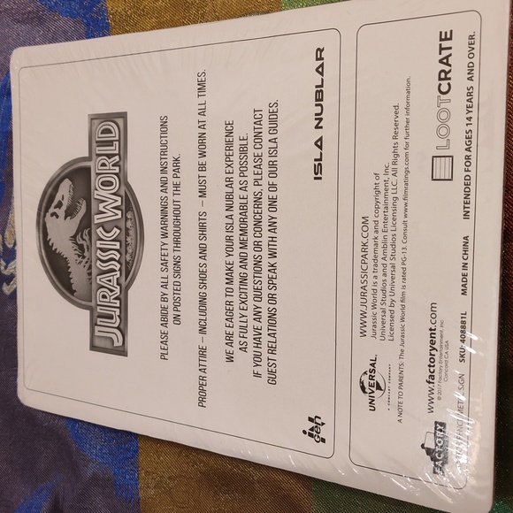 NWT Jurassic World Warning Metal Sign Decor - Picture 3 of 3